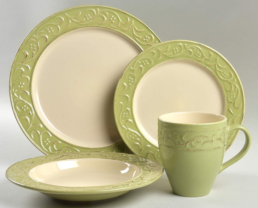 Antique Floral 4 Piece Place Setting by Pier 1-1