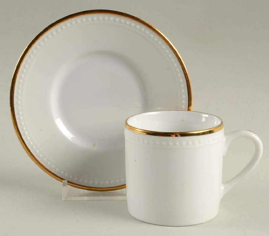 Gold Line Flat Demitasse Cup & Saucer Set by Pier 1-1