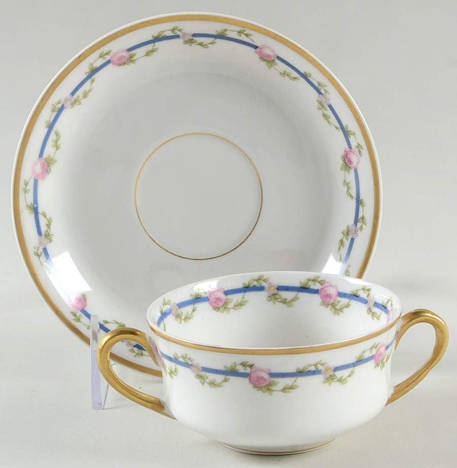 PL51 Flat Bouillon Cup & Saucer by Porcelaine Limousine-1
