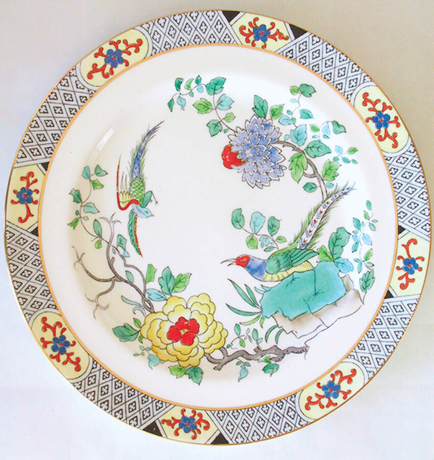 Old Chinese Reproduction Dinner Plate by Paragon-1