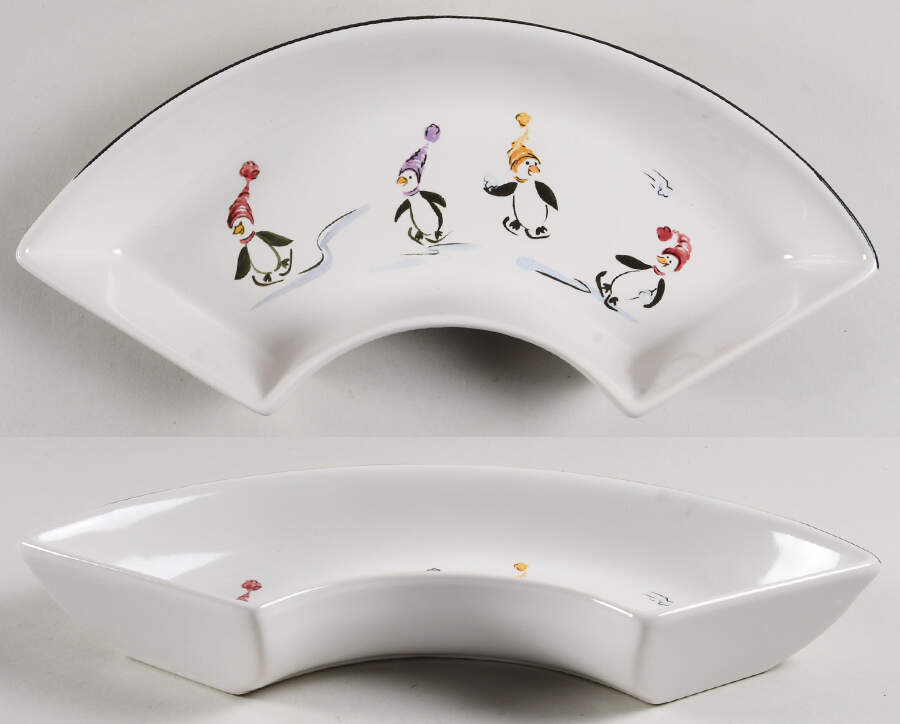 Penguin Skate Lazy Susan-Side Dish by Pfaltzgraff-1