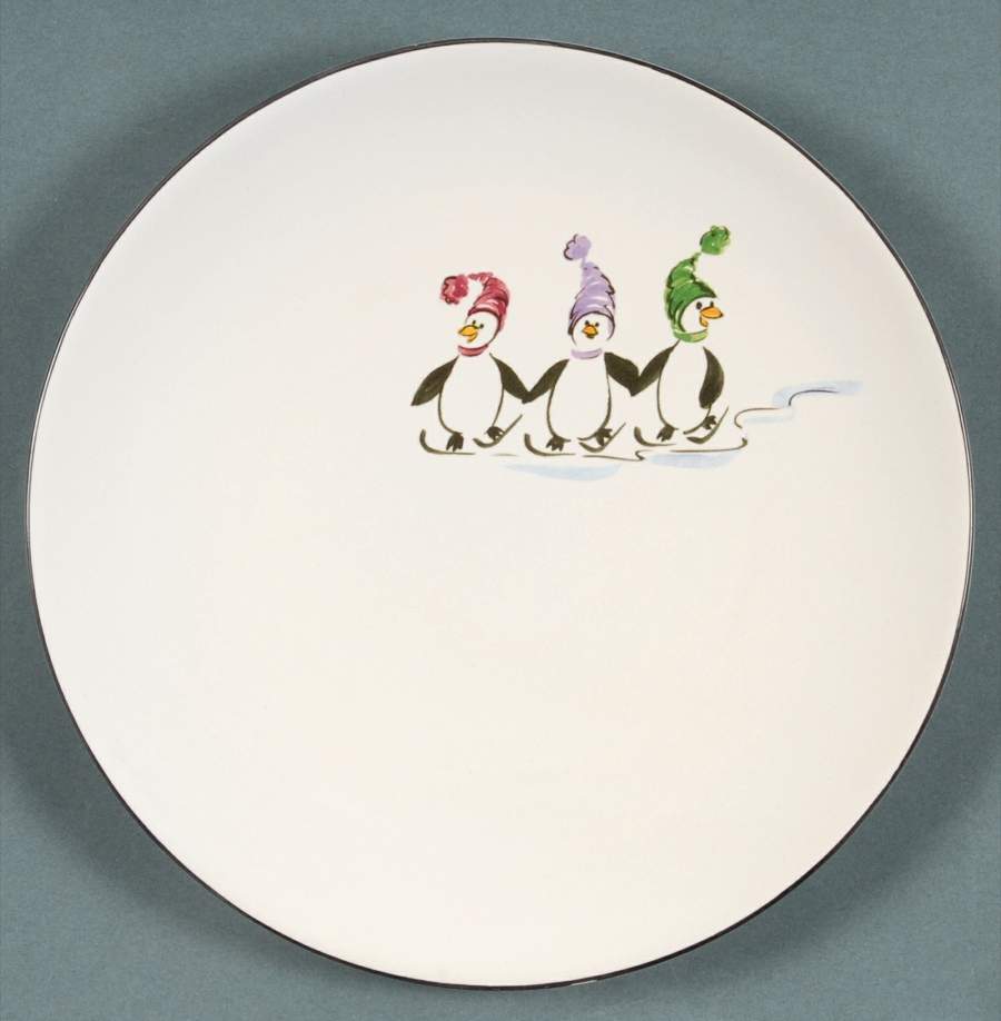 Penguin Skate Salad Plate by Pfaltzgraff-1