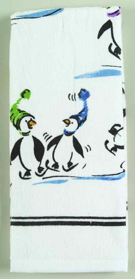 Penguin Skate Cloth Dish Towel by Pfaltzgraff-1