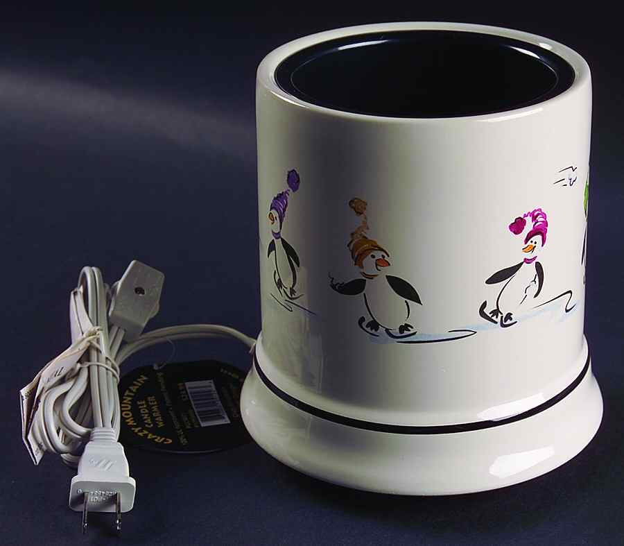 Penguin Skate Electric Candle Jar Warmer by Pfaltzgraff-1