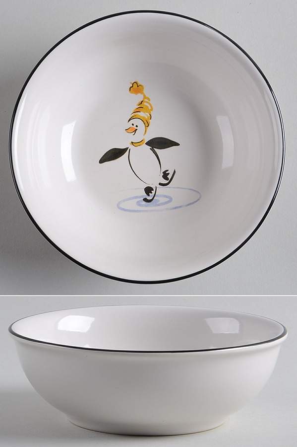 Penguin Skate Coupe Cereal Bowl by Pfaltzgraff-1
