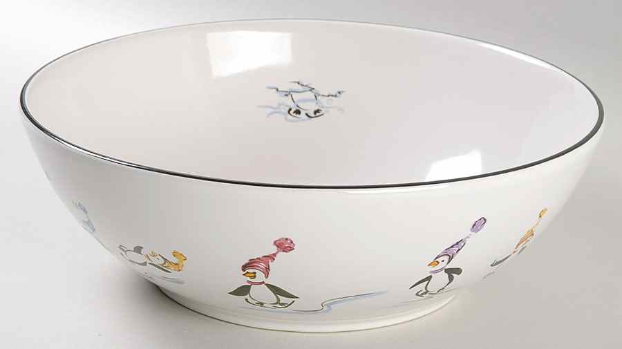 Penguin Skate 9" Round Vegetable Bowl by Pfaltzgraff-1