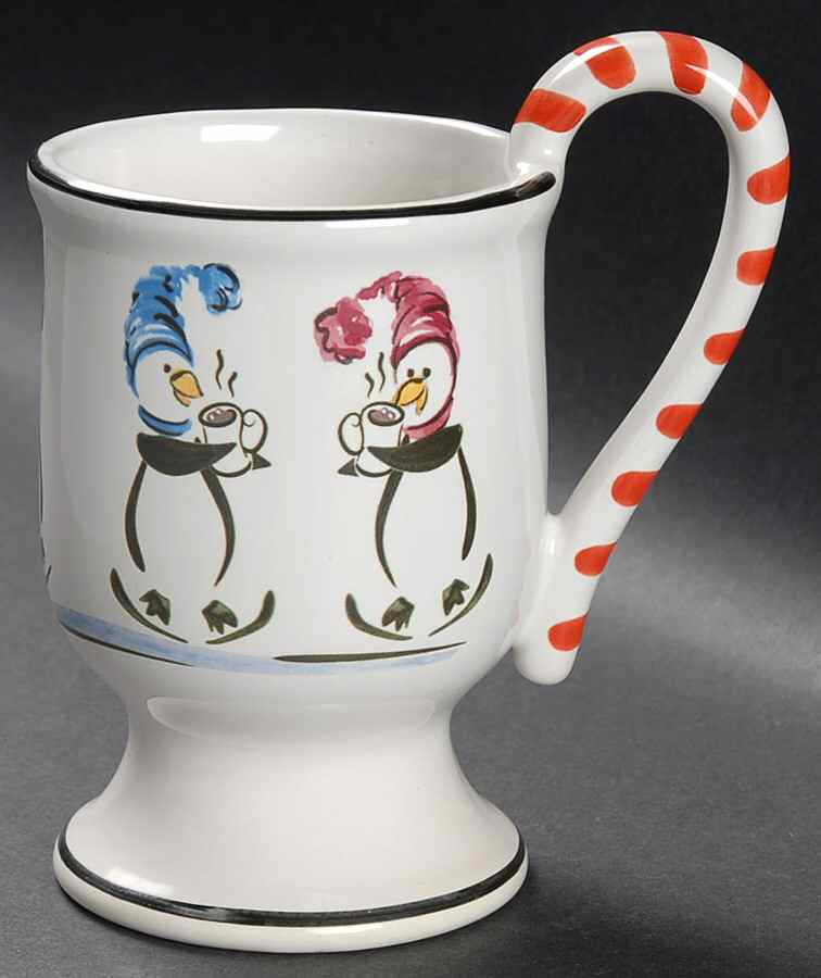 Penguin Skate Footed Mug by Pfaltzgraff-1