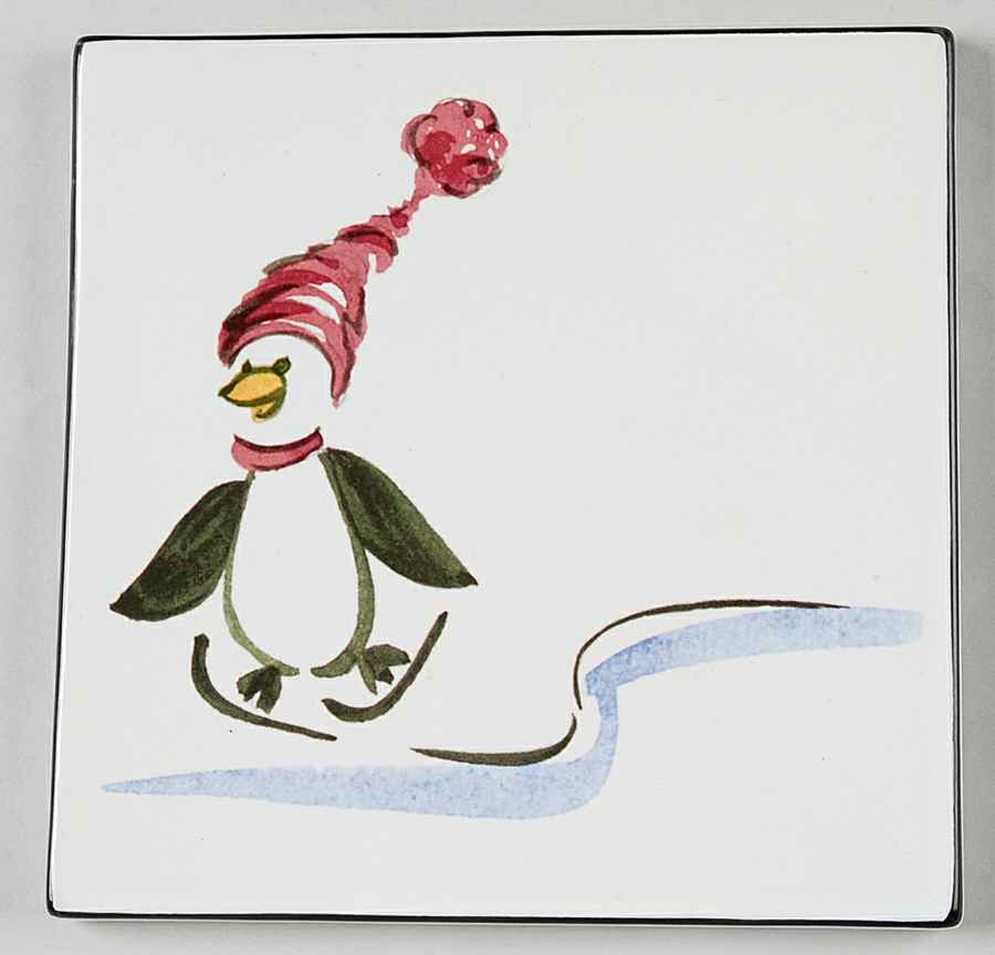 Penguin Skate Trivet by Pfaltzgraff-1