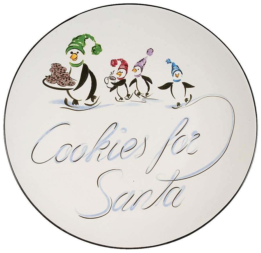 Penguin Skate Cookie Plate by Pfaltzgraff-1