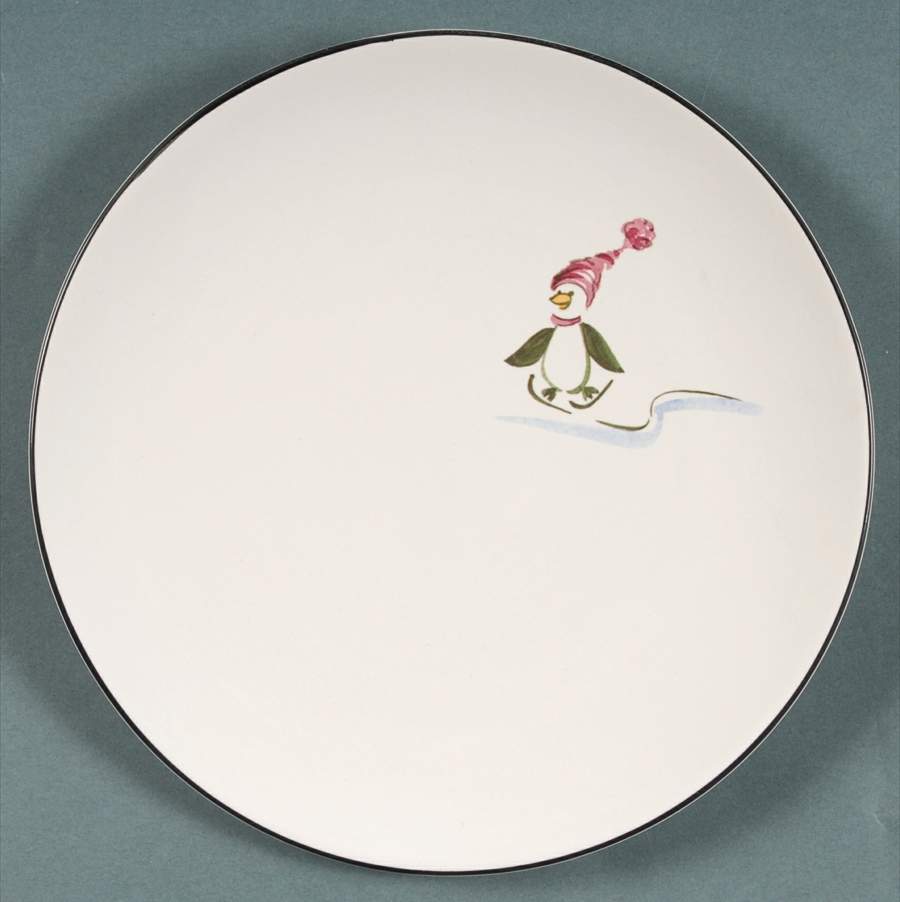 Penguin Skate Salad Plate by Pfaltzgraff-1