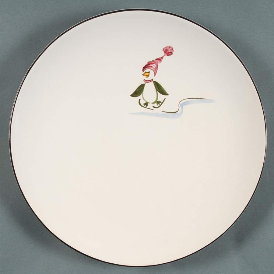 Penguin Skate Dinner Plate by Pfaltzgraff-1