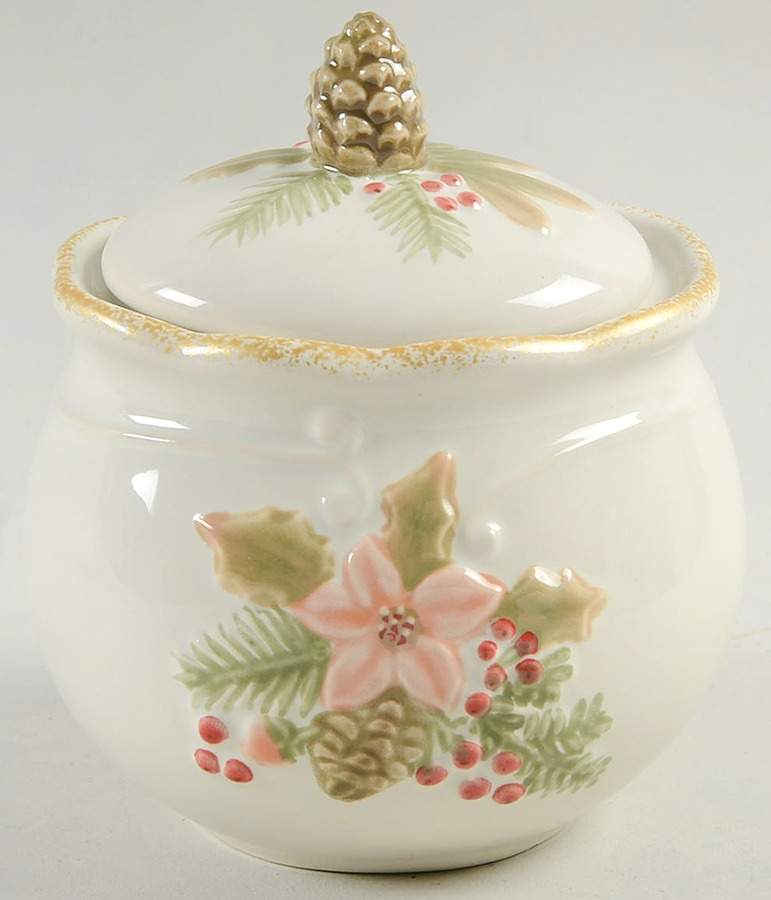 Garland Spruce Sugar Bowl & Lid by Pfaltzgraff-1