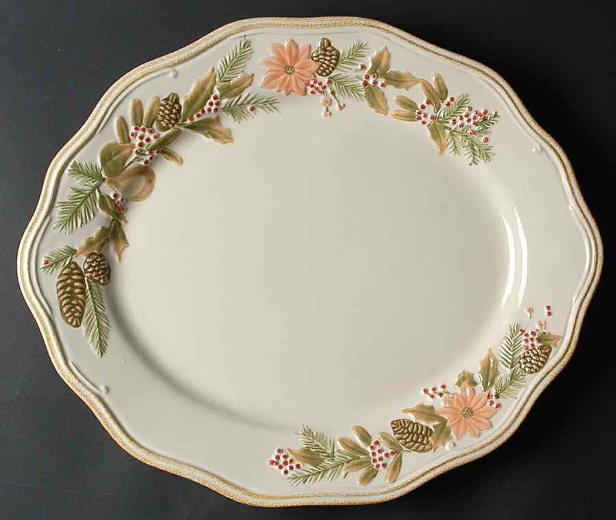 Garland Spruce 18" Oval Serving Platter by Pfaltzgraff-1