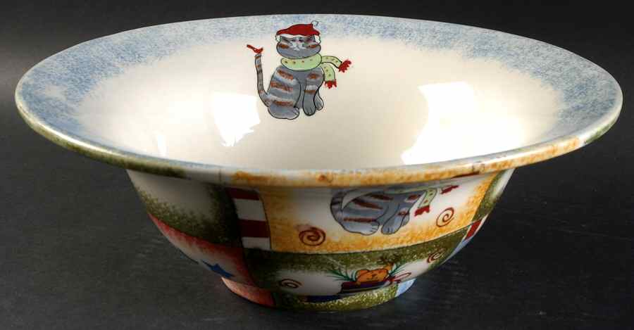 Holiday Magic 13" Round Deep Bowl by Pfaltzgraff-1