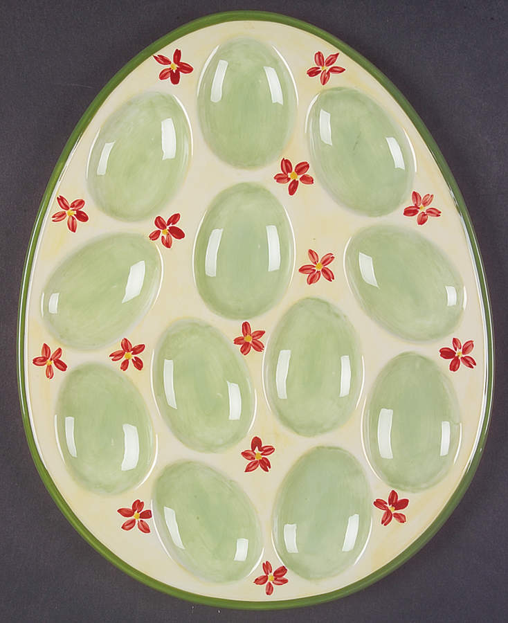 Daybreak Deviled Egg Plate by Pfaltzgraff-1