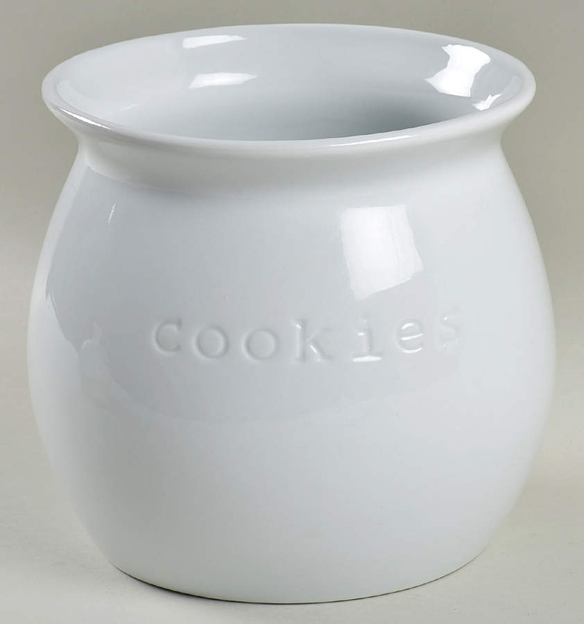 Great White Collection (Coupe Shape) Cookie Jar No Lid by Pottery Barn China-1
