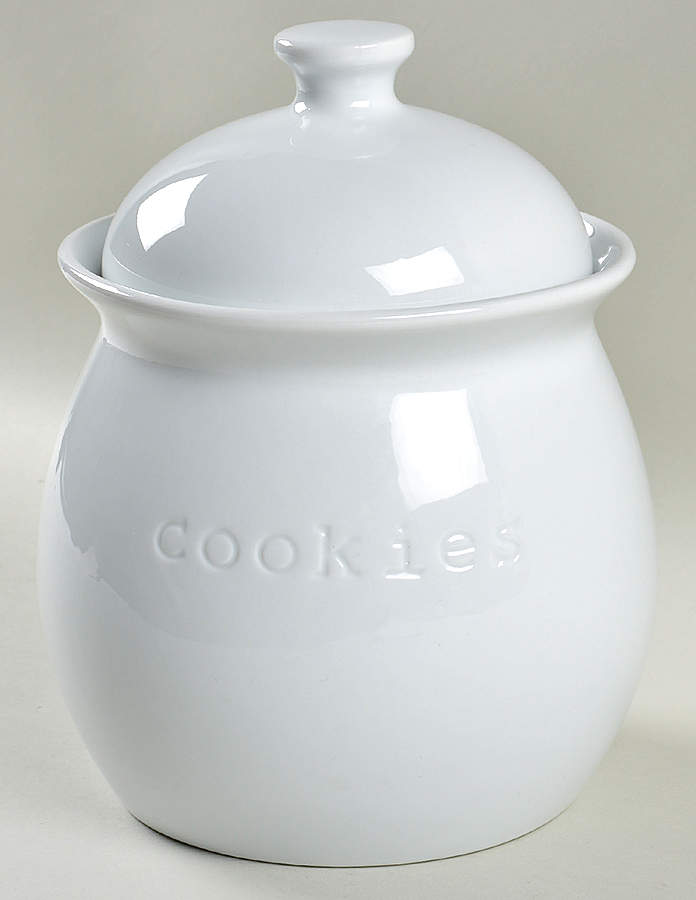 Great White Collection (Coupe Shape) Cookie Jar & Lid by Pottery Barn China-1