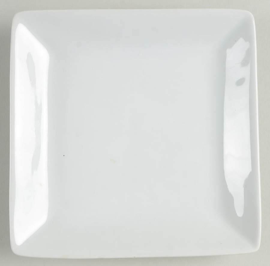 Great White Square Dessert/Pie Plate by Pottery Barn China-1
