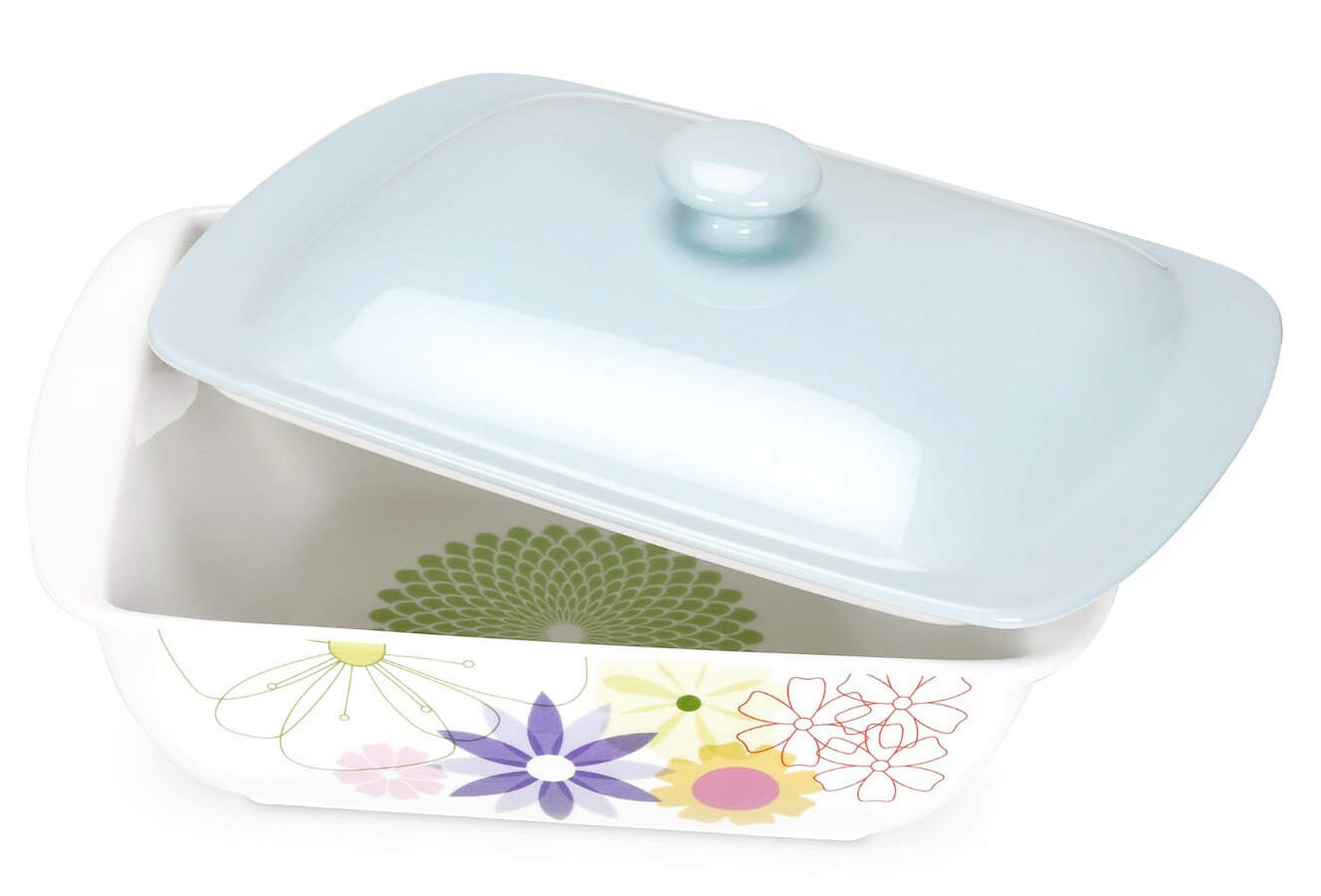 Crazy Daisy 1.5 Quart Rectangular Casserole with Lid by Portmeirion-1