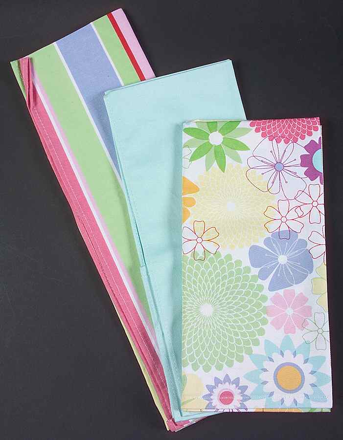Crazy Daisy Tea Towel (Set of 3 Motifs) by Portmeirion-1