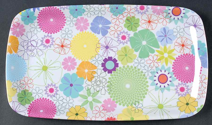 Crazy Daisy 13" Melamine Sandwich Tray by Portmeirion-1
