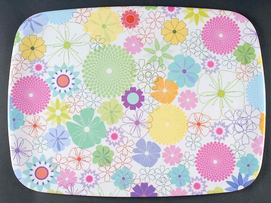 Crazy Daisy 19" Melamine Serving Tray by Portmeirion-1