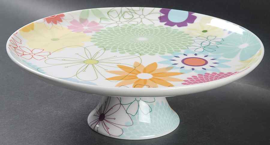 Crazy Daisy 9" Diameter Pedestal Cake Stand by Portmeirion-1