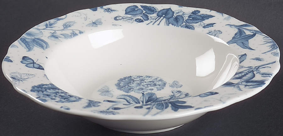 Botanic Blue Rim Soup Bowl by Portmeirion-1