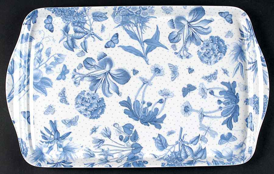 Botanic Blue 15" Melamine Lap Tray by Portmeirion-1