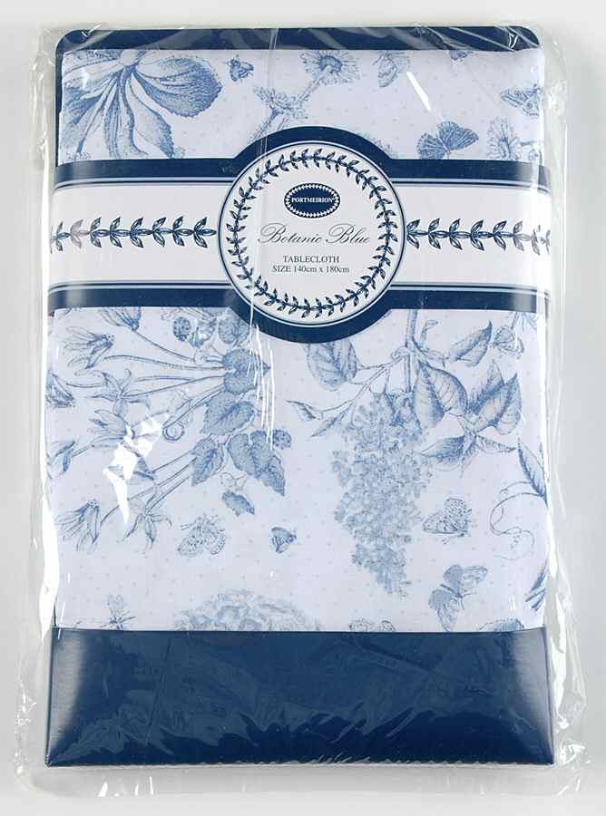 Botanic Blue Rectangular Tablecloth by Portmeirion-1