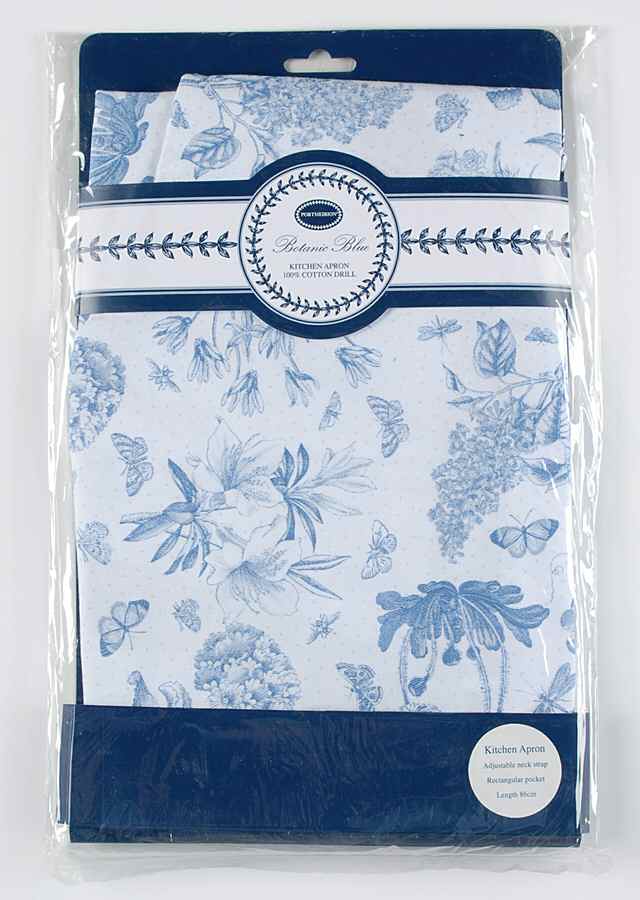 Botanic Blue 28" X 34" Cloth Kitchen Apron by Portmeirion-1