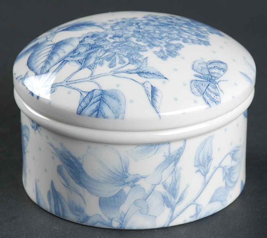 Botanic Blue 3" Round Box & Lid by Portmeirion-1