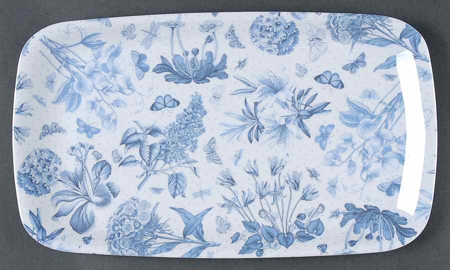 Botanic Blue 15" Melamine Sandwich Tray by Portmeirion-1