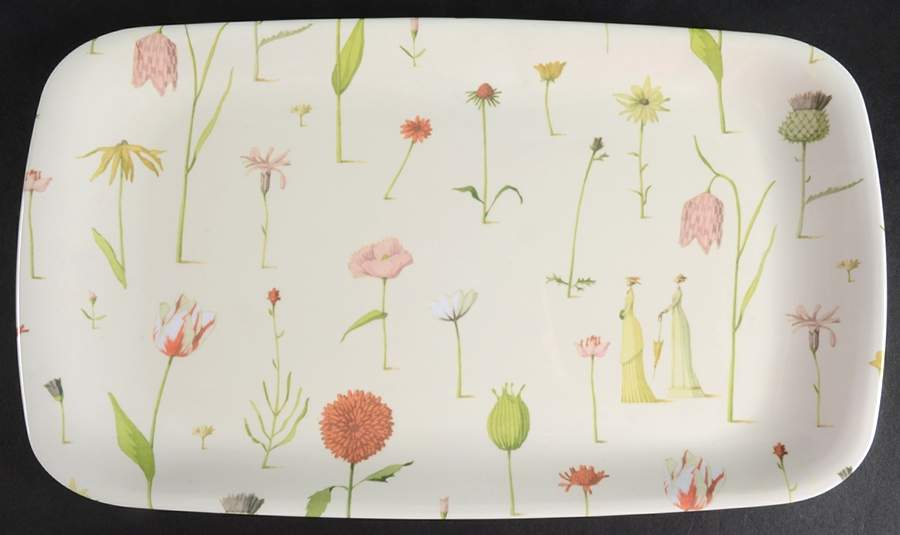 Up the Garden Path 13" Rectangular Melamine Tray by Portmeirion-1