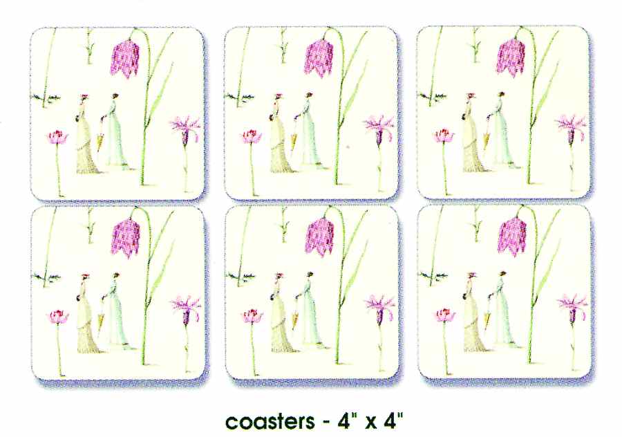 Up the Garden Path Square Melamine Coaster by Portmeirion-1