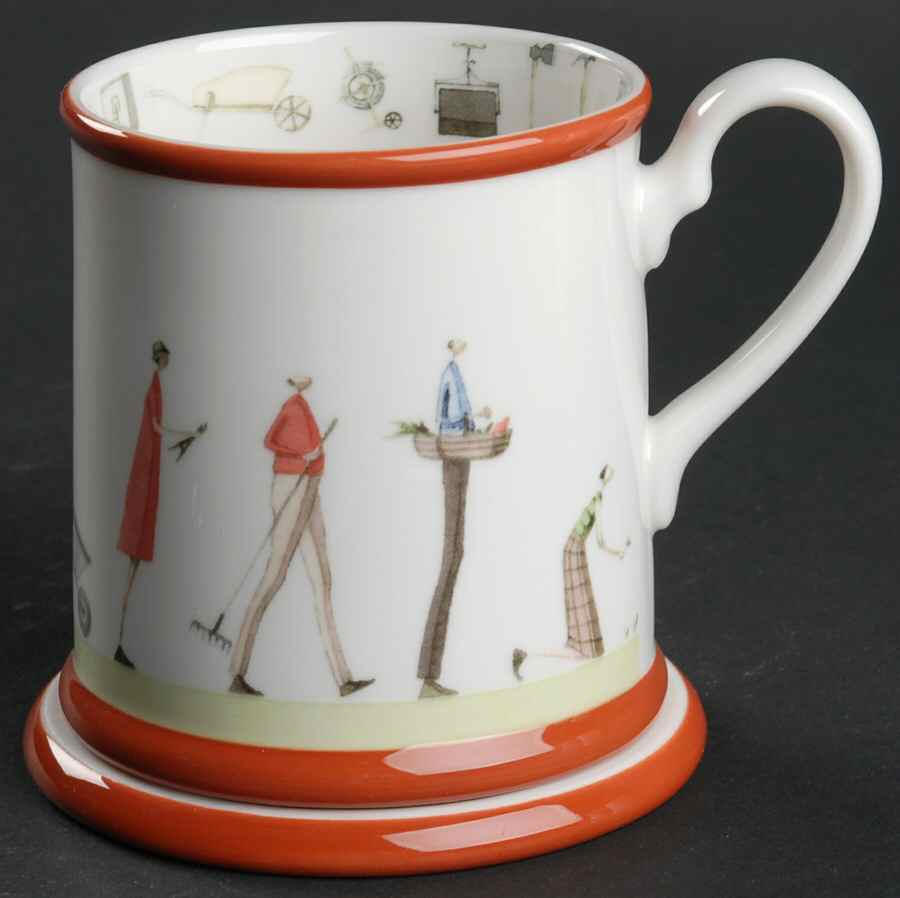 Up the Garden Path Tankard & Coaster Set by Portmeirion-1