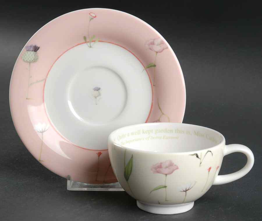 Up the Garden Path Footed Cup & Saucer Set by Portmeirion-1
