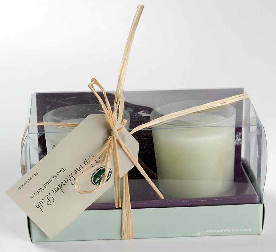 Up the Garden Path Glassware Votive Candlholder,Scent Candles,Set 2 by Portmeirion-1