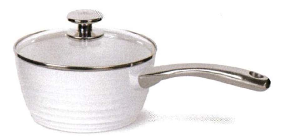 Sophie Conran White 3 Quart Covered Metal Saucepan by Portmeirion-1