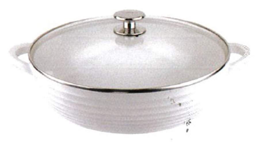 Sophie Conran White 4 Quart Metal Covered Casserole by Portmeirion-1