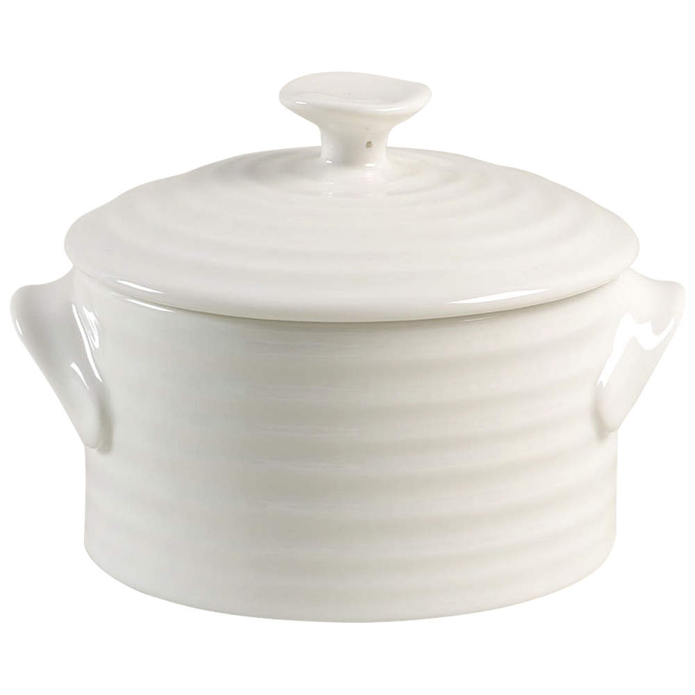 Sophie Conran White Condiment Pot & Lid by Portmeirion-1
