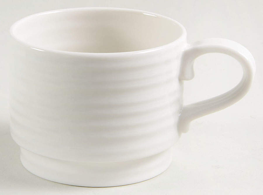 Sophie Conran White Flat Stacking Cup (No Saucer) by Portmeirion-1
