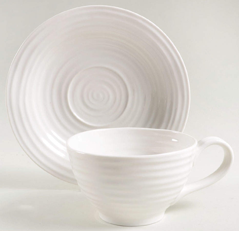 Sophie Conran White Jumbo Cup & Saucer Set by Portmeirion-1