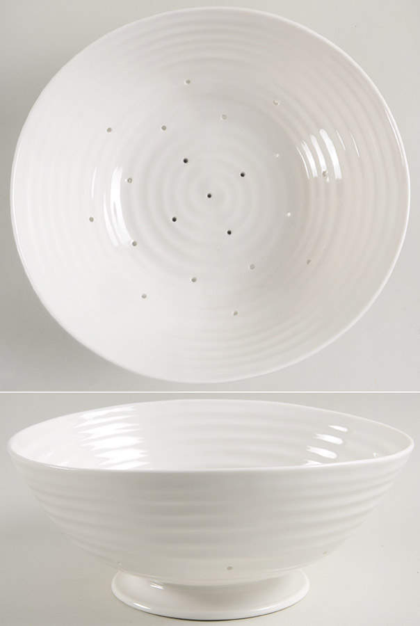 Sophie Conran White 9" Footed Drainer by Portmeirion-1