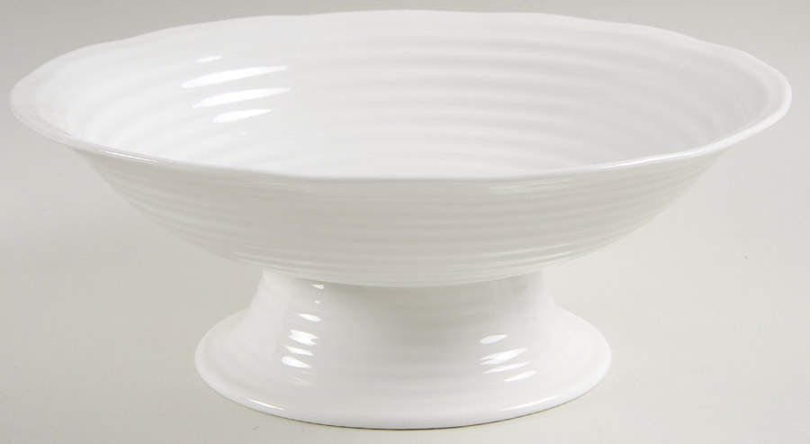 Sophie Conran White 9" Width Low Comport by Portmeirion-1