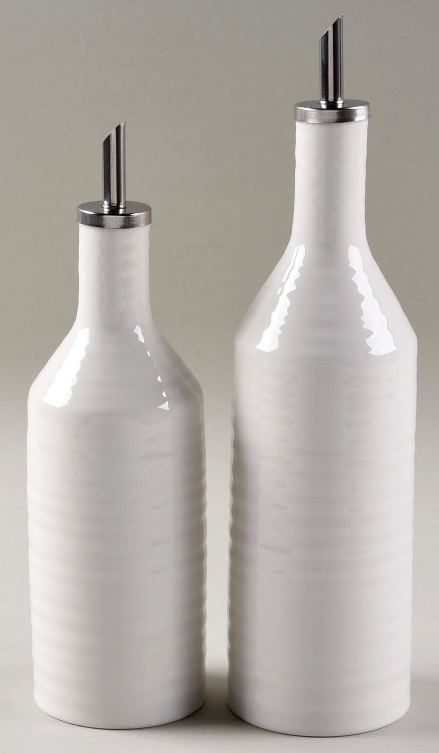 Sophie Conran White Oil & Vinegar Jars with Drizzle Spouts by Portmeirion-1