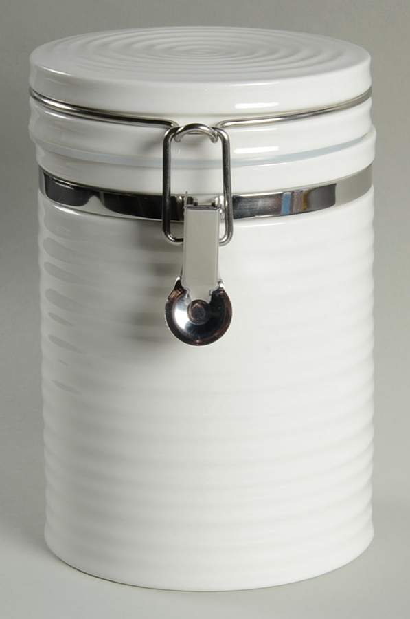 Sophie Conran White 7" Storage Jar with Hinged Lid by Portmeirion-1