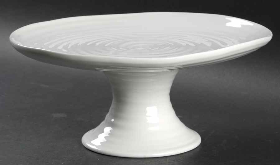 Sophie Conran White 9" Diameter Pedestal Cake Stand by Portmeirion-1