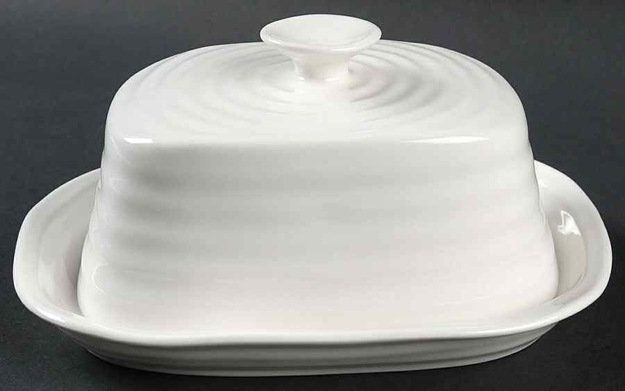 Sophie Conran White Rectangular Covered Butter by Portmeirion-1