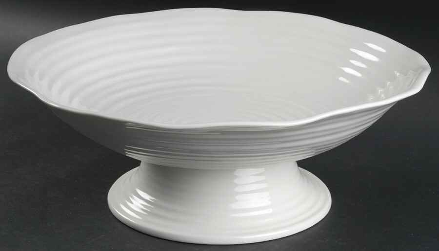 Sophie Conran White Round Compote (Height X Width) by Portmeirion-1